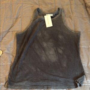 Cotton Citizen Gray Sleeveless Muscle Tee. it’s the dye. not dirty